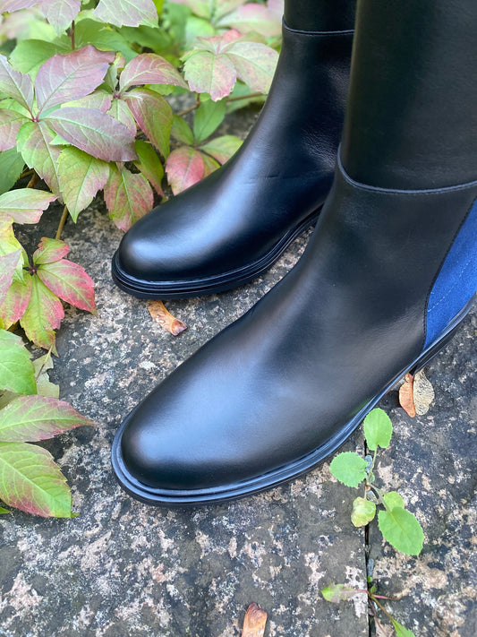 Blue & Black Boots