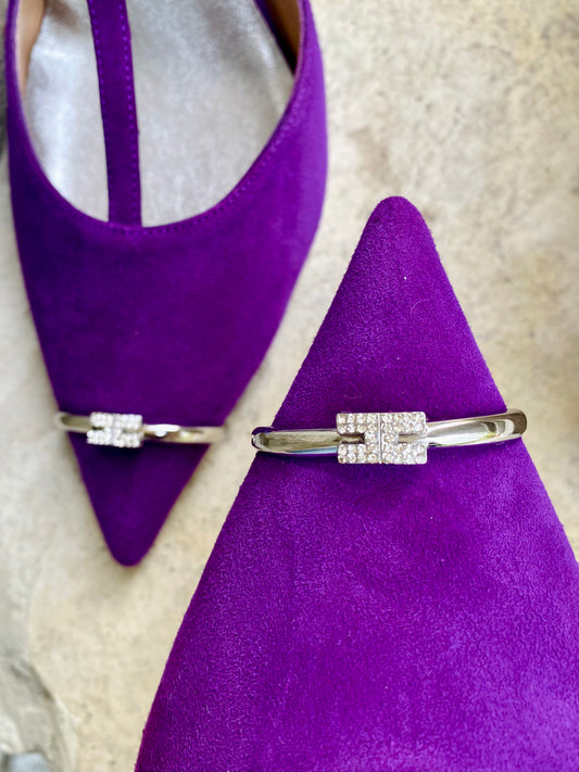 Deep Amethyst T-Strapped D'Orsay Heels