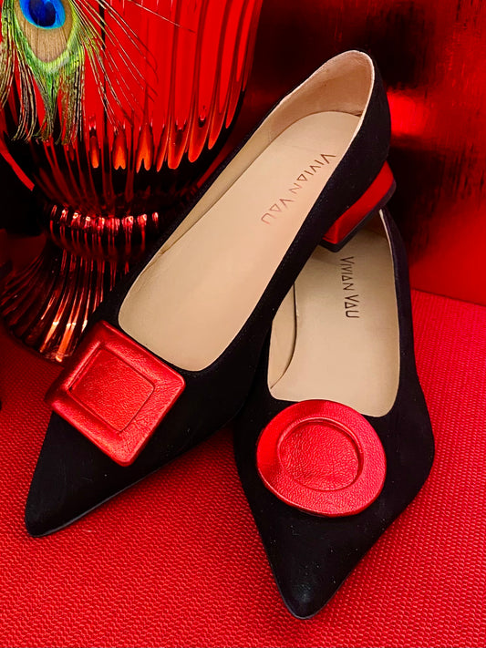 Black and Red, Circle and Square