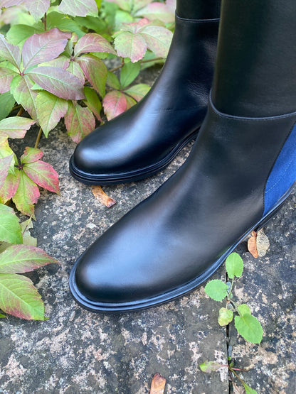 Blue & Black Boots