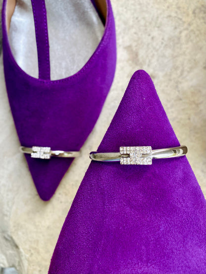 Deep Amethyst T-Strapped D'Orsay Heels