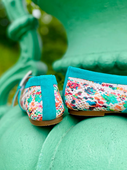 Colourful Ballerinas with Turquoise Accents