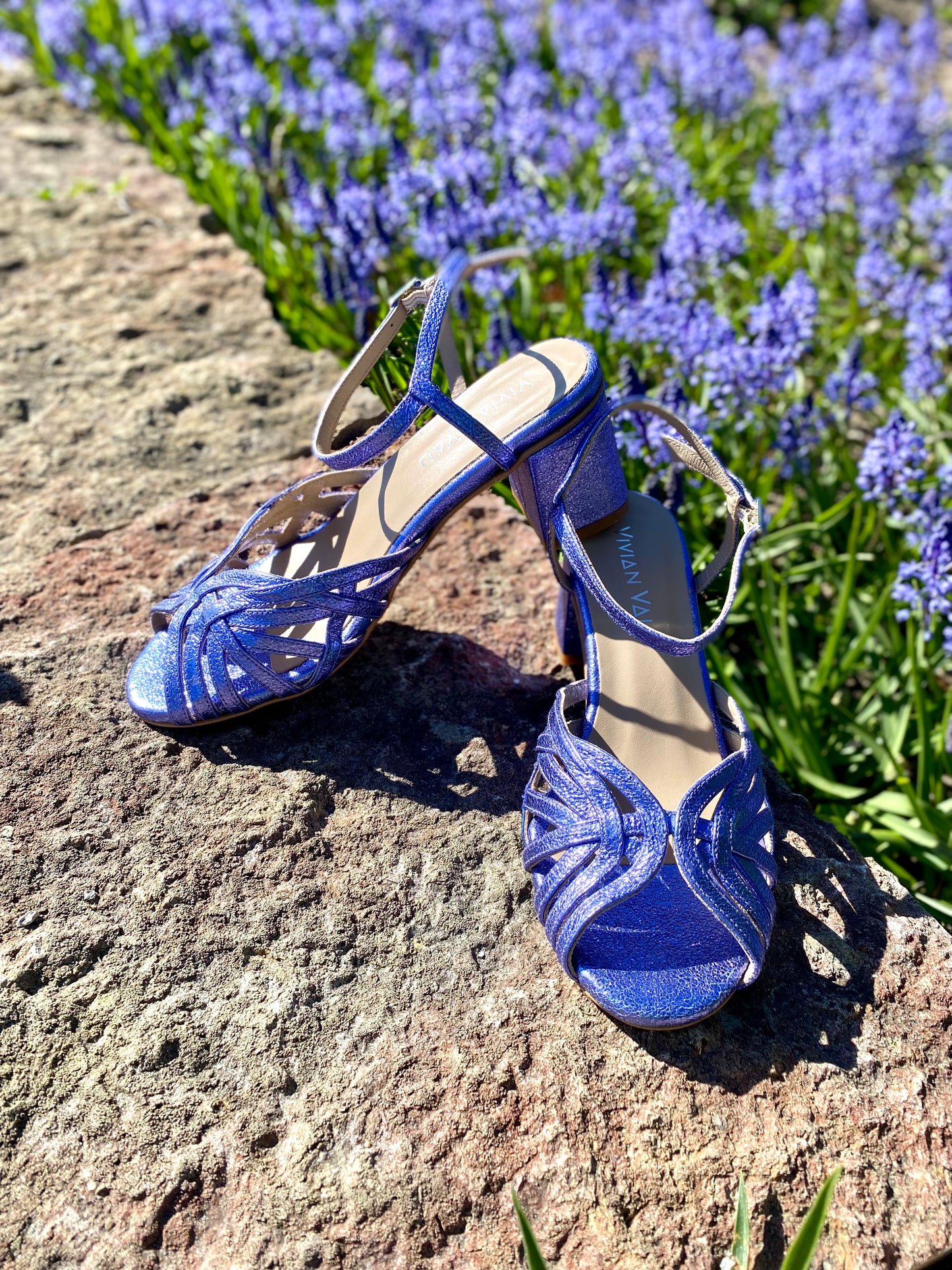 Blu Lilac Strappy Sandals