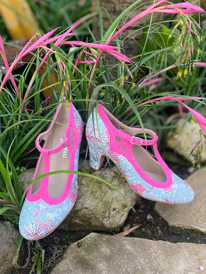 Orchid T-Strap Heels