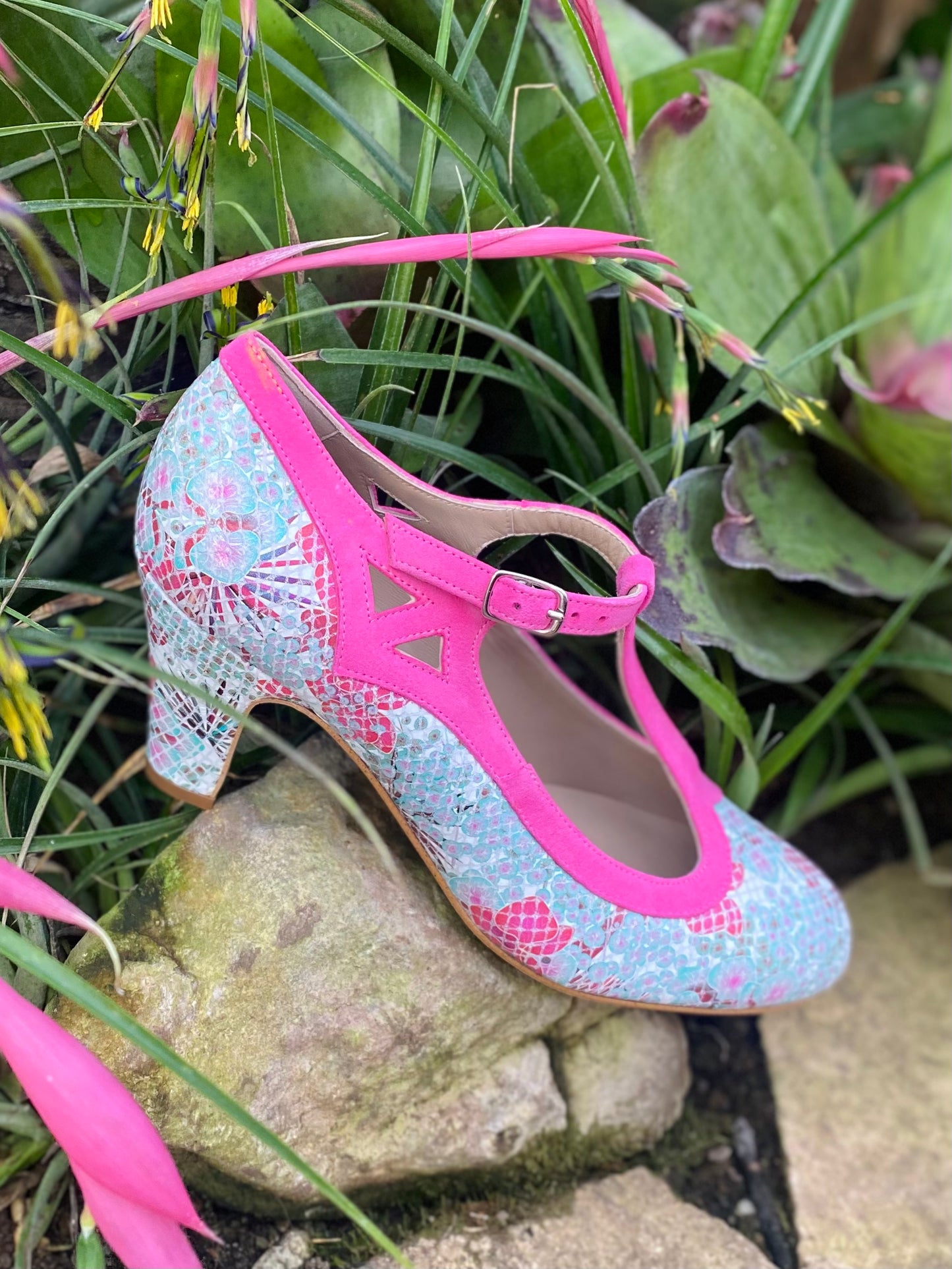 Orchid T-Strap Heels