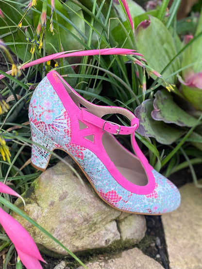 Orchid T-Strap Heels