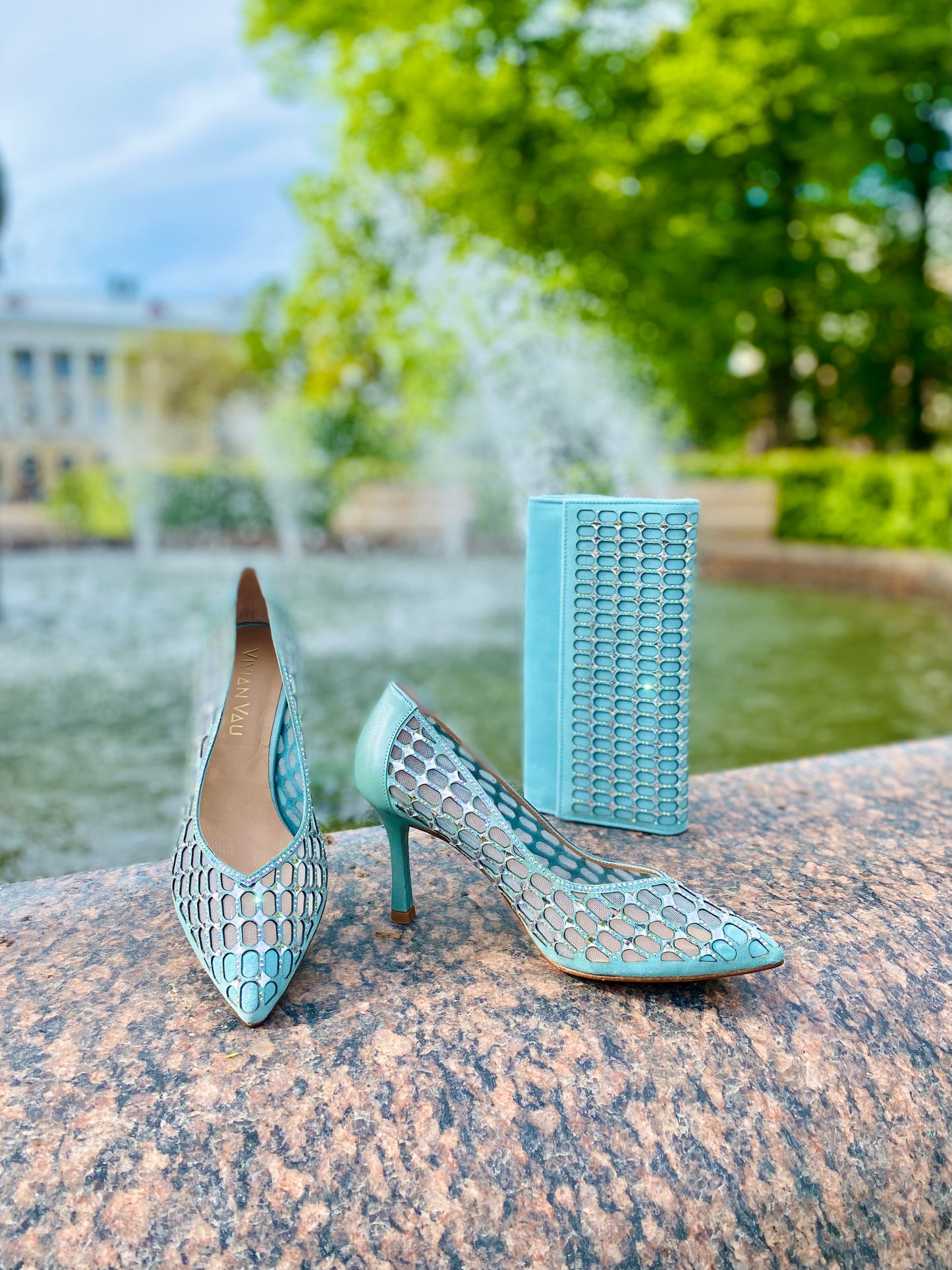 Cinderella Crystal Shoe in Aquamarine
