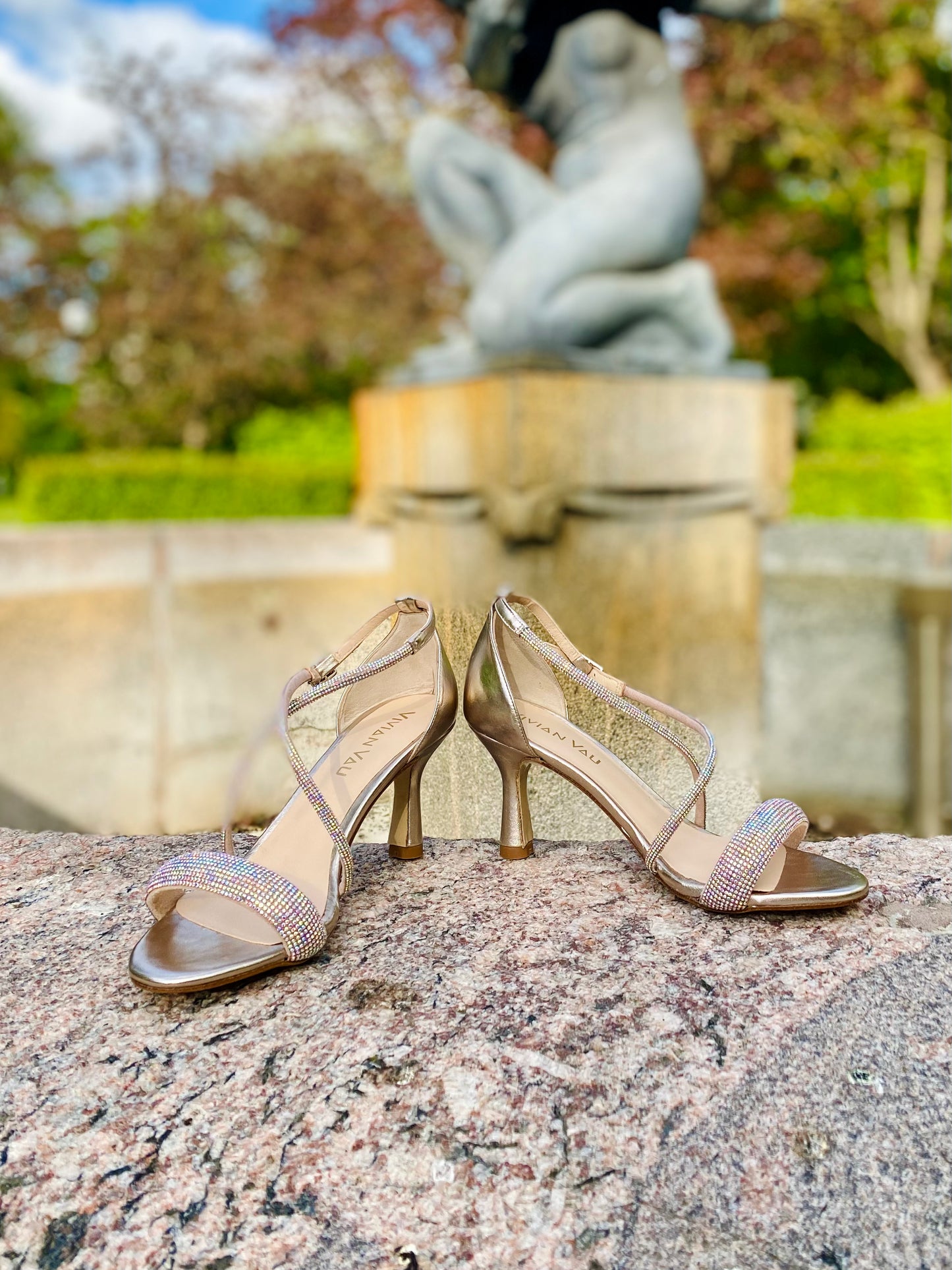 Sparkling Strappy Heeled Sandals