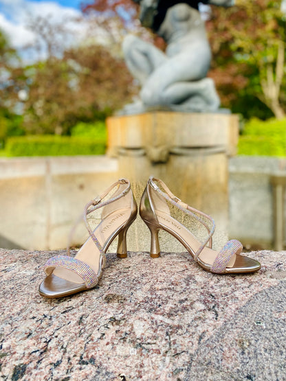 Sparkling Strappy Heeled Sandals