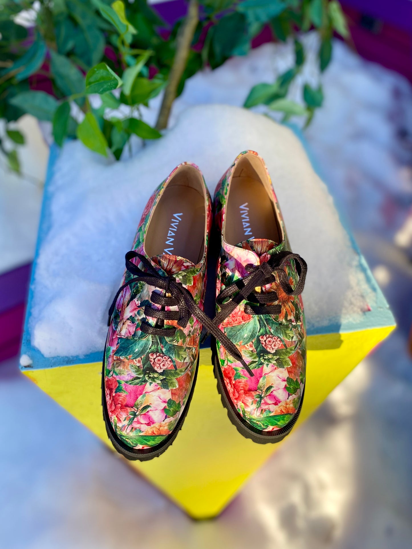 Floral Derby Shoes