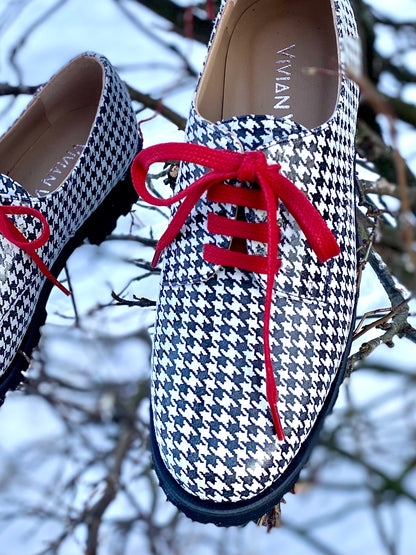 Black & White Derby Shoes