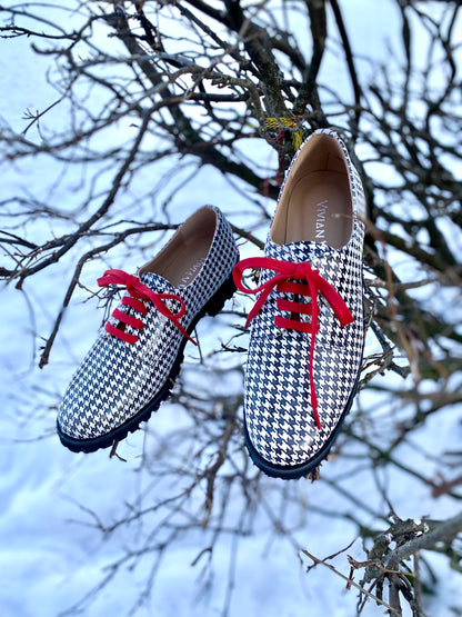Black & White Derby Shoes