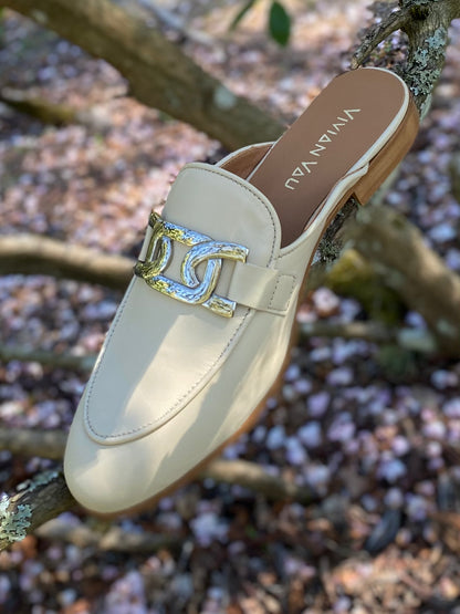 Cream Mule Sandals