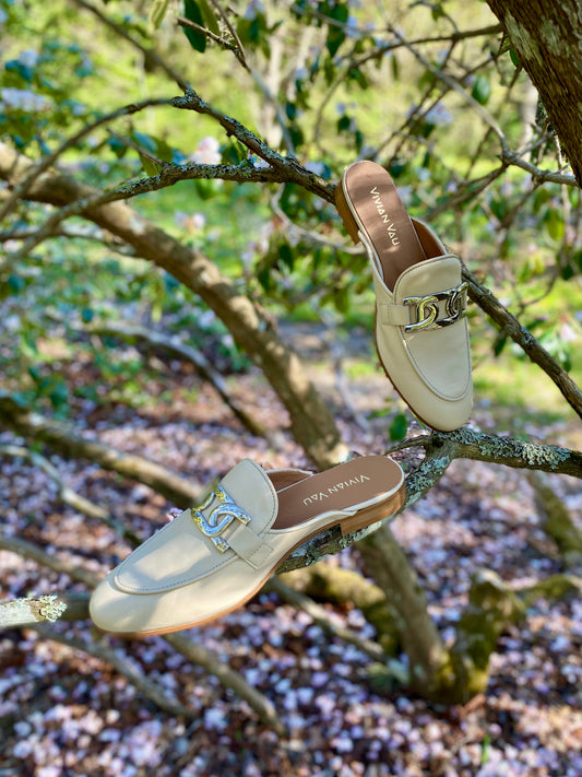Cream Mule Sandals