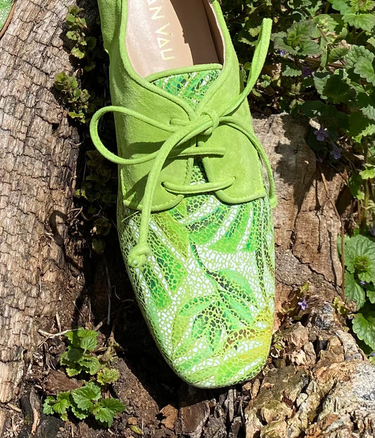 Tropical Spring Green Derby Shoes