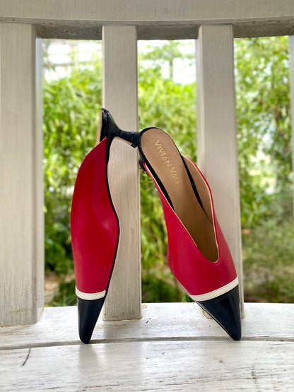 Red and Black Mules
