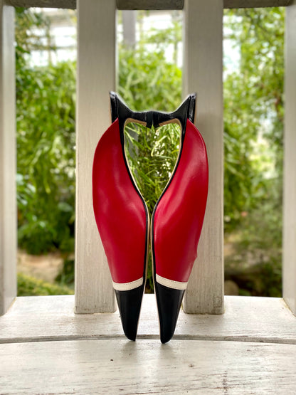Red and Black Mules