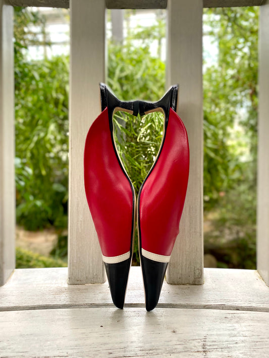 Red and Black Mules