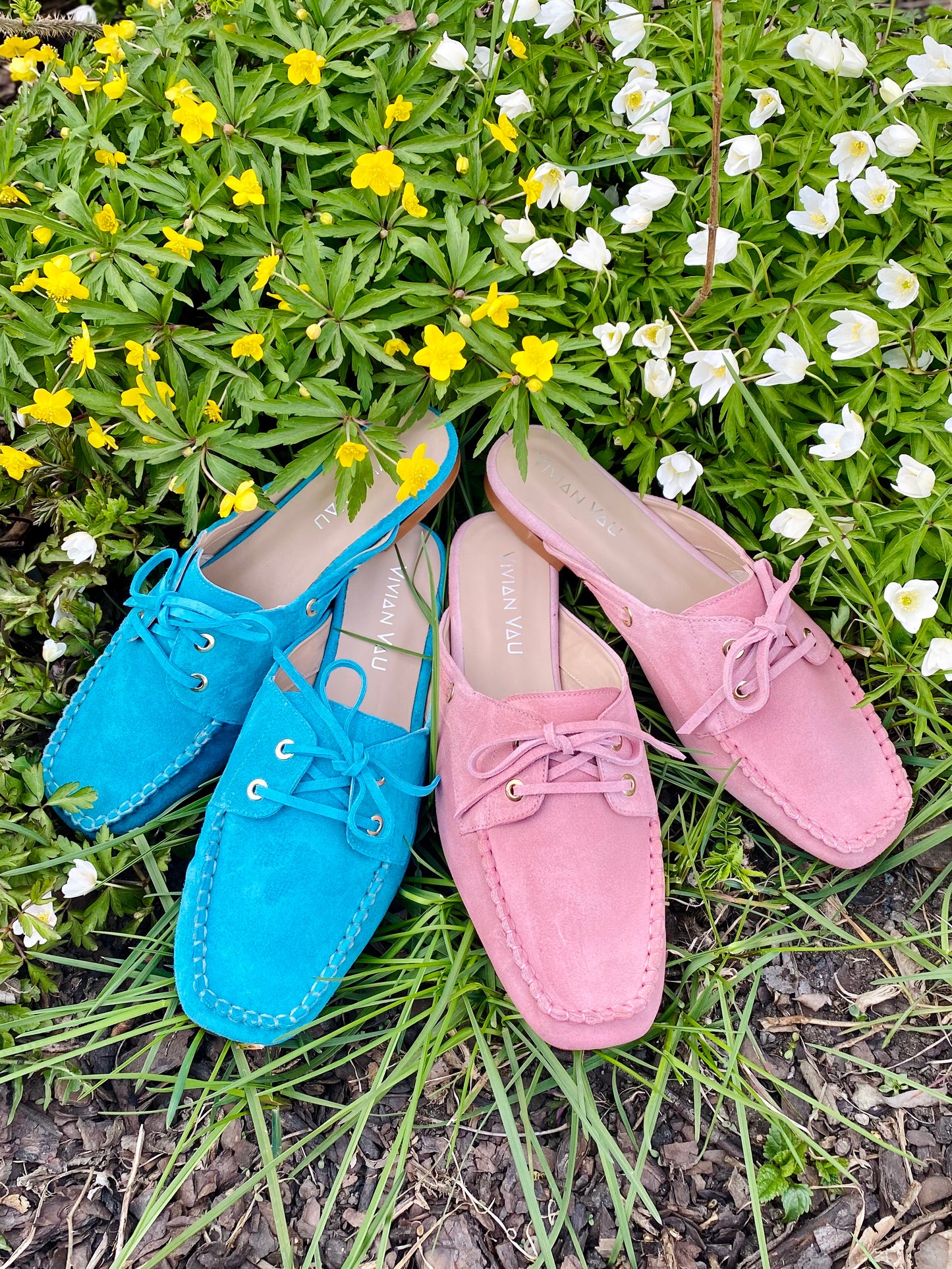 Pink Mule Moccasins