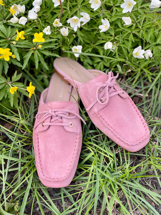 Pink Mule Moccasins