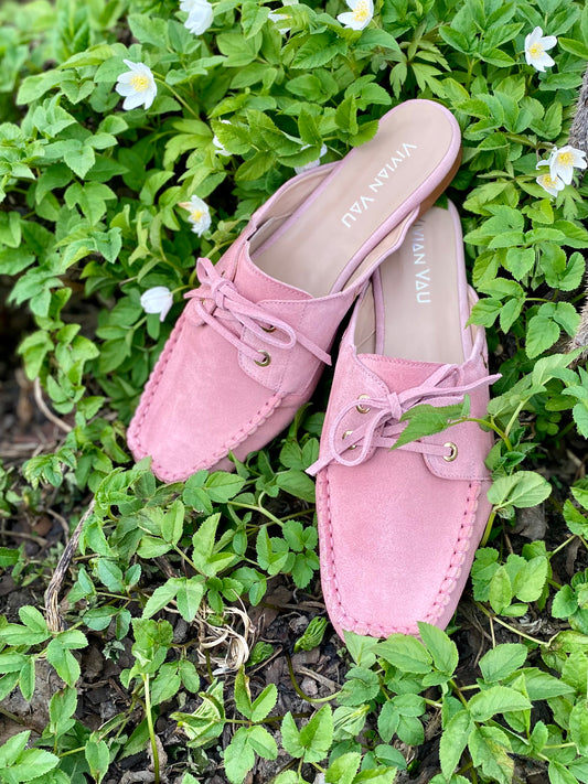 Pink Mule Moccasins