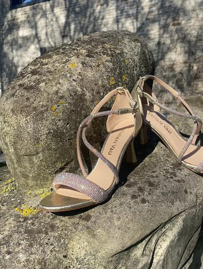 Sparkling Strappy Heeled Sandals