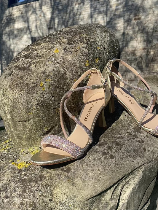 Sparkling Strappy Heeled Sandals